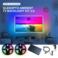 gledopto smart wireless ambient tv backlights hdmi compatible sync box rgbic led strip light kit for tv screen decoration xbox