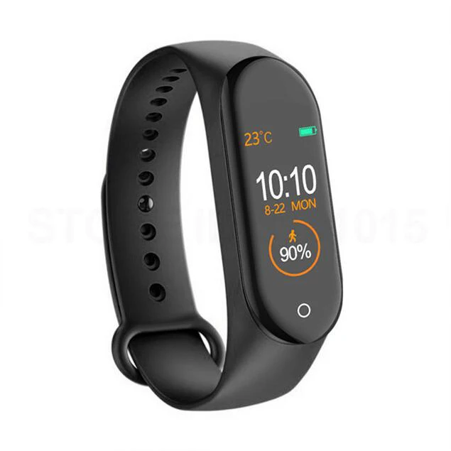 Q1 Bluetooth умный Браслет Дамская мода спортивный смарт-браслет для женщин монитор сердечного ритма фитнес-трекер умные часы для Android IOS - Цвет: Black-M4