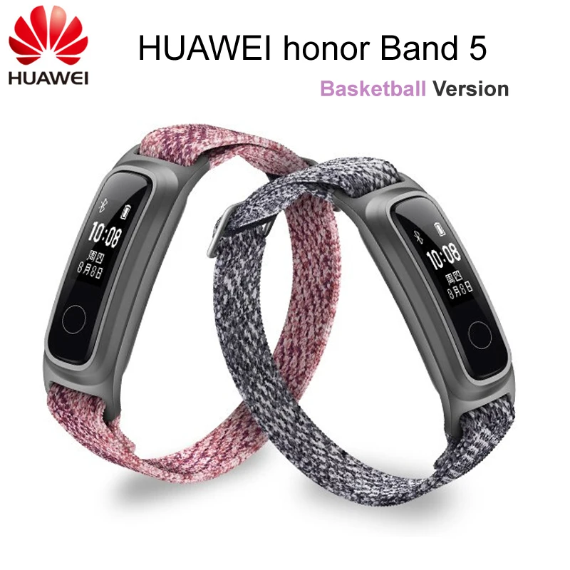 Huawei Honor Band 5 баскетбольная Версия смарт-браслет AMOLED Smartwatch пульсометр смарт-браслет для фитнеса спортивный gps браслет
