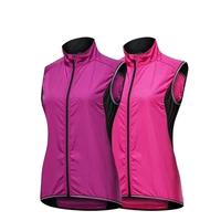 women pink cycling windbreaker breathable cycling windstopper bicycle mountain bike riding sleeveless jersey reflective vest