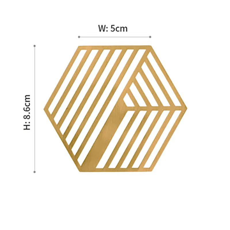 Скандинавский полый латунный коврик для чашки аксессуары стола