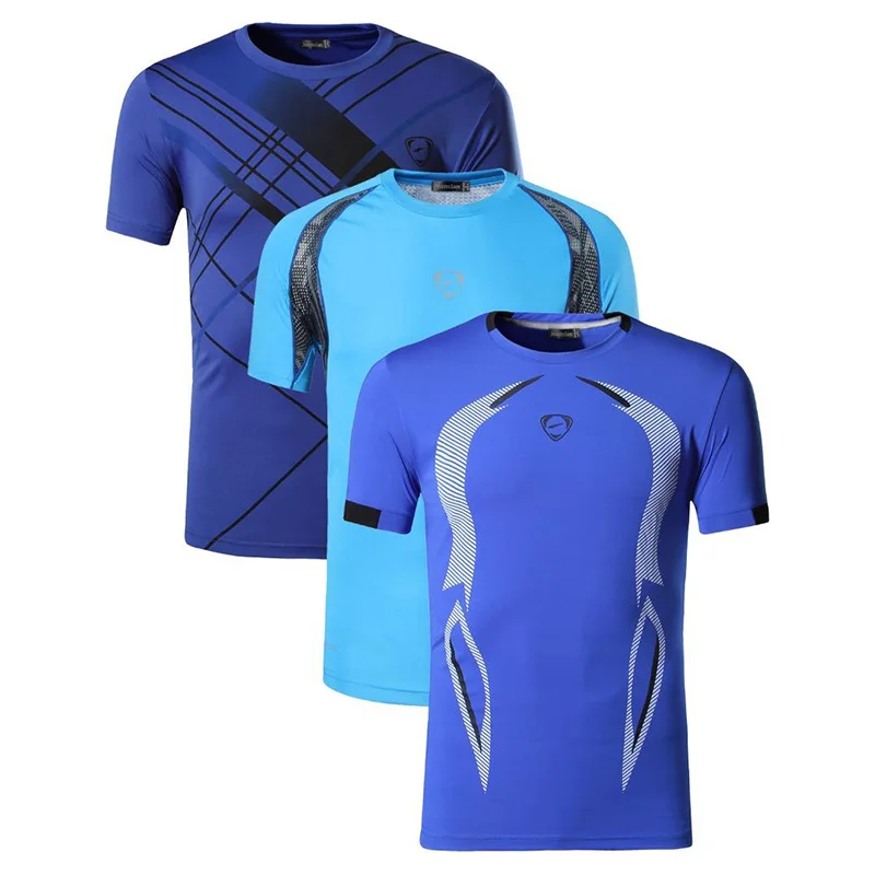 Jeansian 3 шт Мужская футболка спортивная сухая посадка короткий рукав работа фитнес