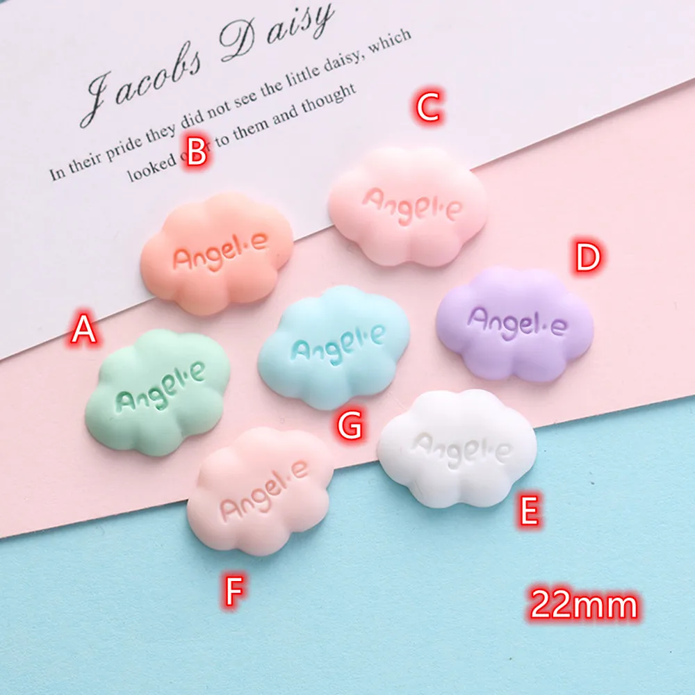 

Kawaii Resin Cloud Flatback Cabochon for Kids Clip DIY 30pcs Colorful Angel Clouds Cabochons Hair Clip Accessories