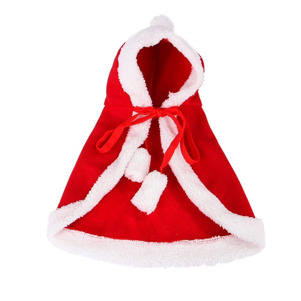 

Рождественская накидка для домашних питомцев, Санты, мягкие собаки, милый наряд для домашних животных, искусственная накидка для собаки, ко...