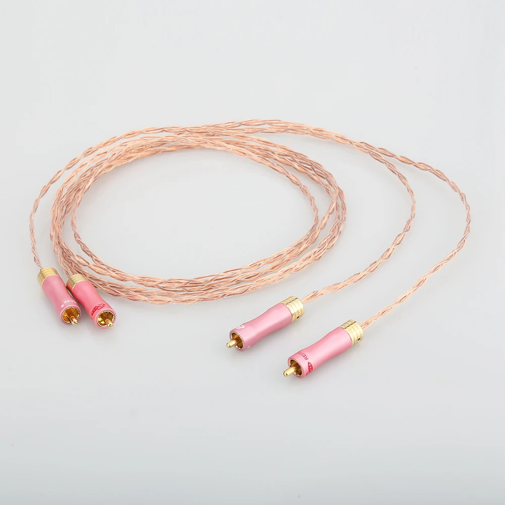 Hifi 8TS 8N OCC одиночный медный посеребренный кабель RCA к цифровой аудио видео