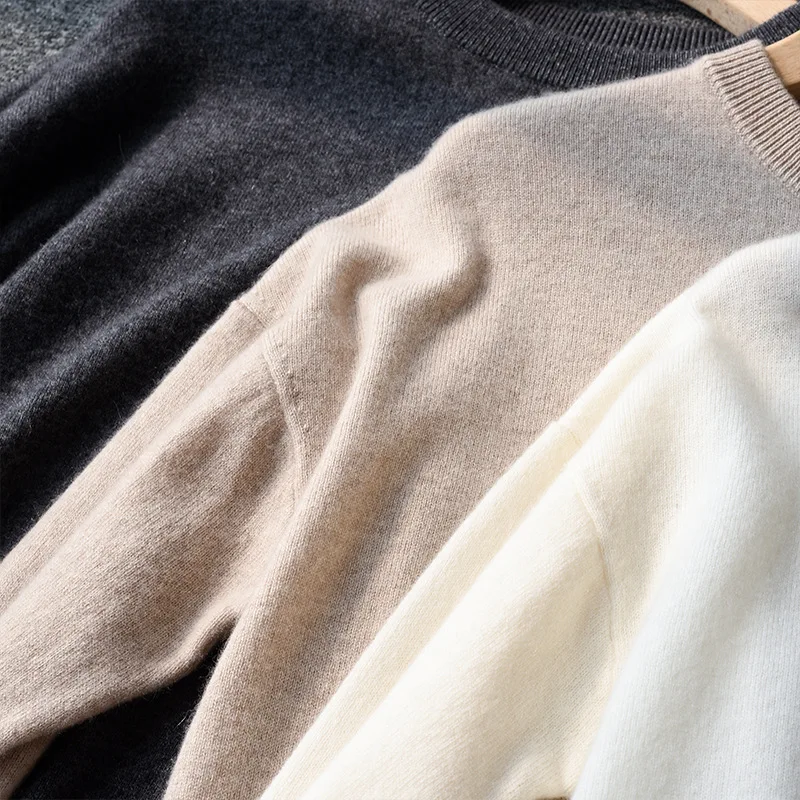 

Women Sweater Pure Cashmere Sweater Round Neck Long Sleeve Turtleneck Bead Chain Lotus Sweater Women