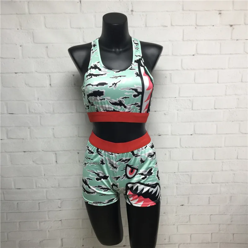 Сексуальный женский комплект ethika из 2 предметов укороченный топ с принтом