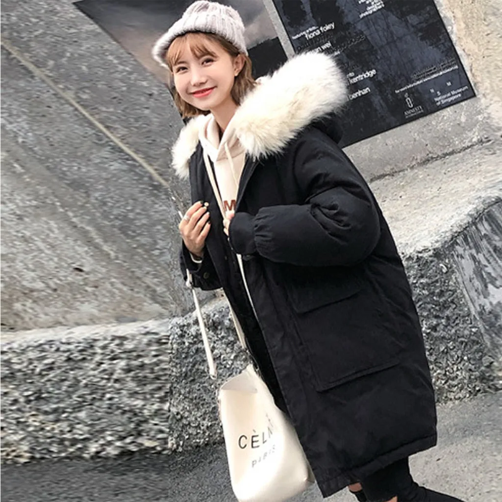 JAYCOSIN 2019 New Fashion Slim Women Winter Jacket Cotton Padded Warm Thicken Ladies Coat Long Coats Parka Womens Jackets 822W | Женская
