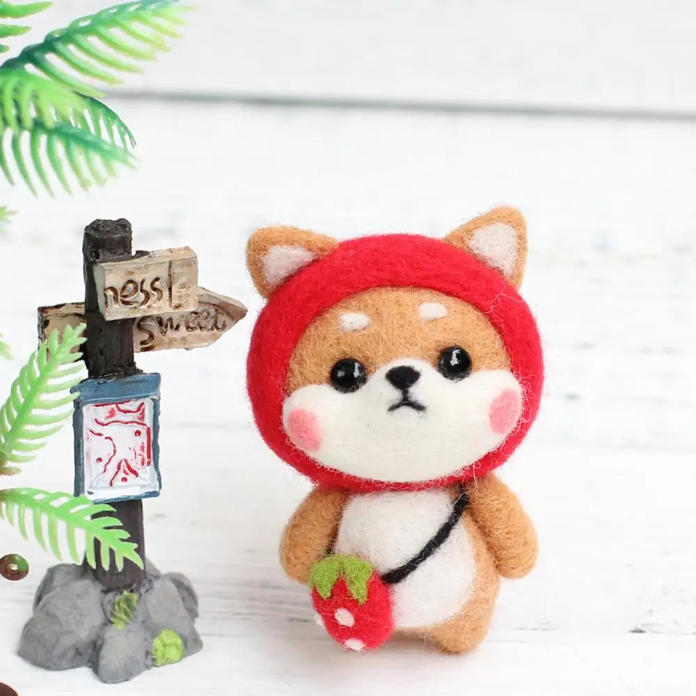 Кукла ручной работы игрушка материал упаковка мультфильм животные шерсть игла