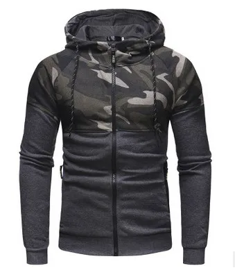 Dark Grey-style 2 CYSINCOS Мужская Спортивная повседневная одежда на молнии, модные толстовки, флисовая куртка, осенние толстовки, осенне-зимнее пальто, толстовки с капюшоном Hombre - Цвет: Dark Grey-style 2