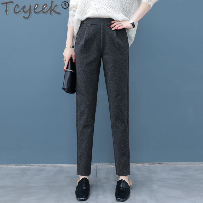 

Модные высококачественные женские шаровары Tcyeek, Осень-зима 2020, корейские брюки с высокой талией, женская одежда, женские шаровары W4465