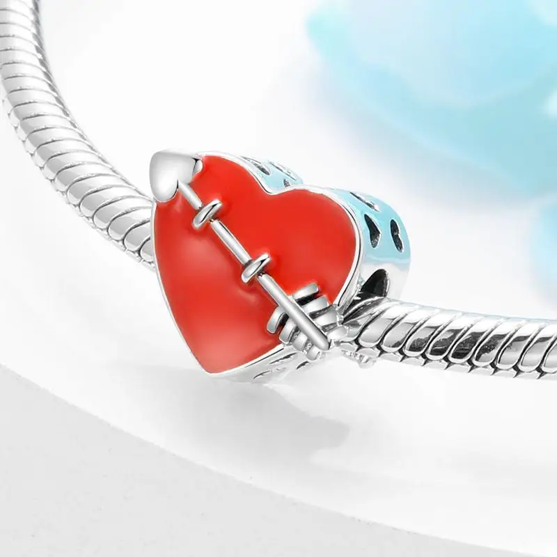 

2021 Genuine 925 Sterling Silver Hearts Cupid's Arrow Pendants Charms Jewelry Fits Original Charms Bracelet Necklace DIY