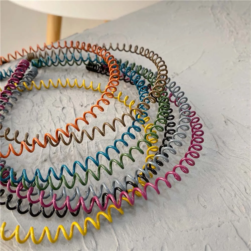 Простой Модный весенний металлический ободок девушки женщины обруч для волос из