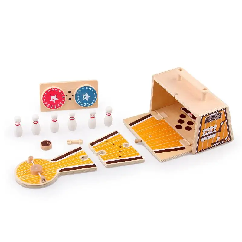 Деревянная игра для боулинга мини костюм взрослых и детей интерактивная