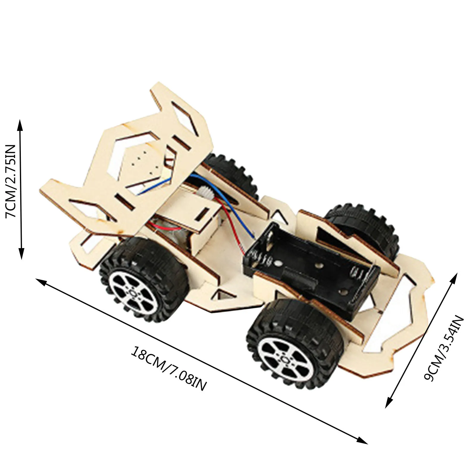 

Kid Wooden DIY Assembly 4-CH Electric RC Racing Car Model Science Experiment Toy Interesting DIY Assembly RC Car Model gifts