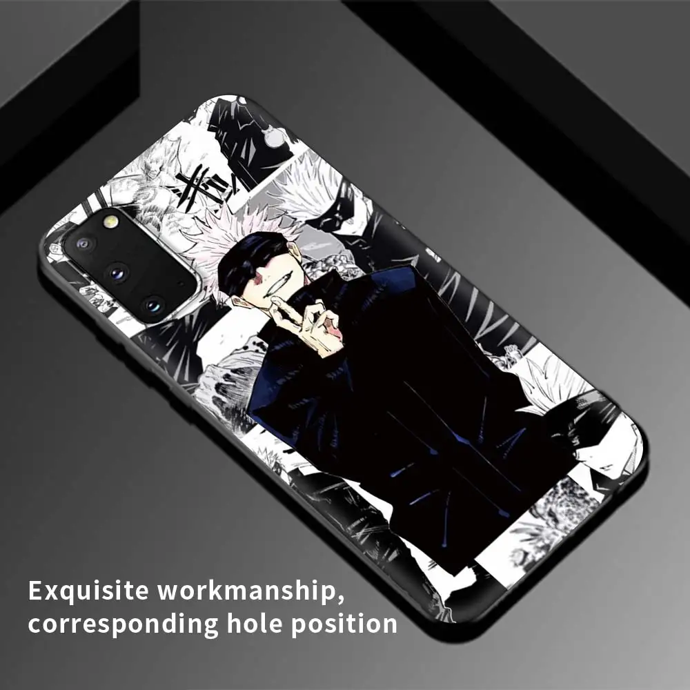 

Jujutsu Kaisen Case For Samsung Galaxy S10 S20 FE S21 S8 S9 Plus Note 20 9 8 10 Lite Black Shell Phone Funda Capa