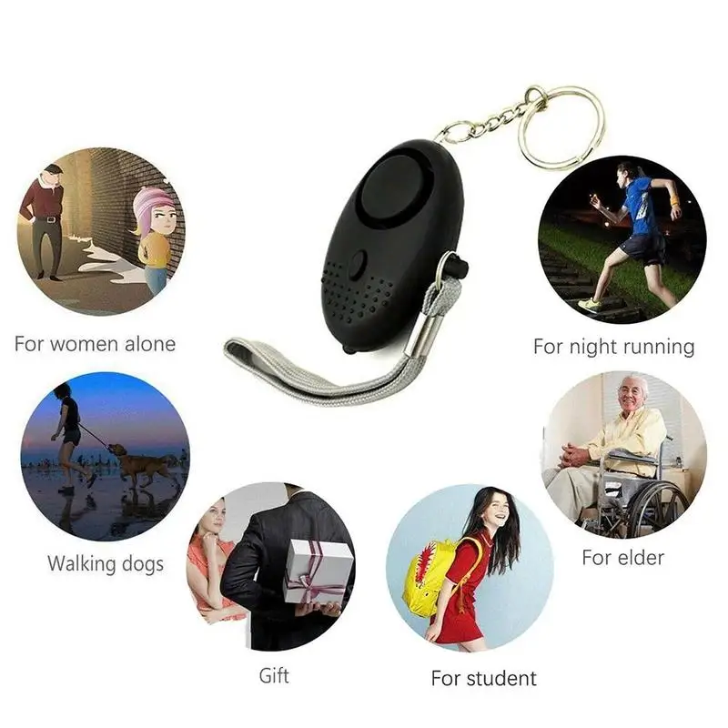 

Emergency Safety Alarm Safe Sound Personal Security Alarm Keychain Women Emergency Alarm With LED Lights
