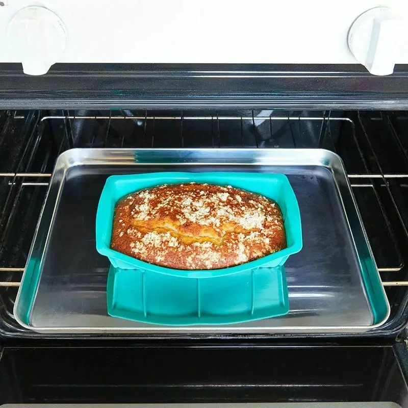 

Silicone Baking Pan Blue Green Cake Pan (4 packs)