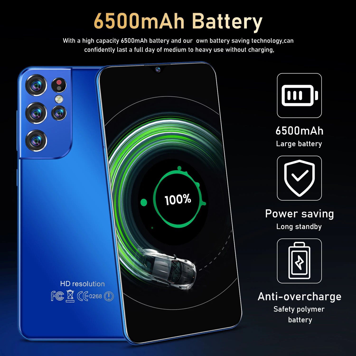 

6,7 "S21 + 5G LTE 6500 /, 16GB + 512GB DVI 24 + 48 Android MTK6889 GPS Face ID