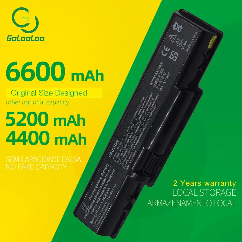 6CELL AS07A31 AS07A41 New Battery For Acer Aspire AS07A32 AS07A42 AS07A51 AS07A52 AS07A71 AS2007A 4710 4710G 4310 4315 4520 4720