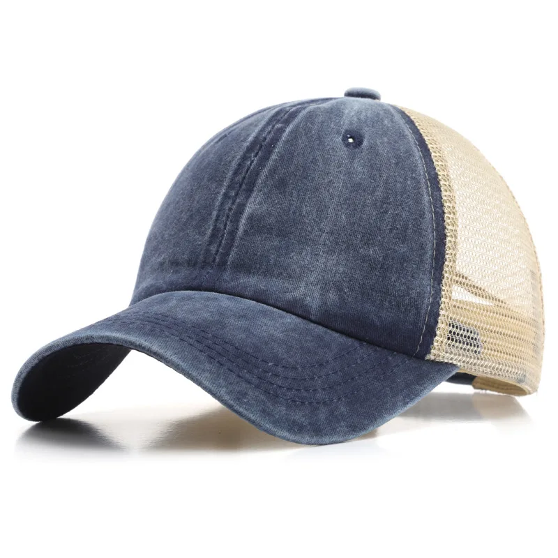 

2021 New Fabric Wash Old Design Mesh Trucker Hat