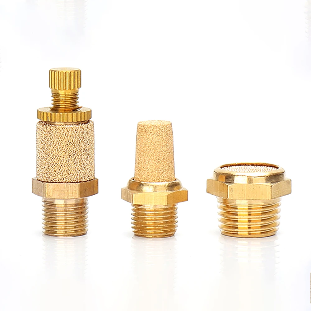 Пневматический соединитель латунный Выпускной глушитель BSL M5 1/8 &quot1/4&quot 3/8 &quot1/2&quot