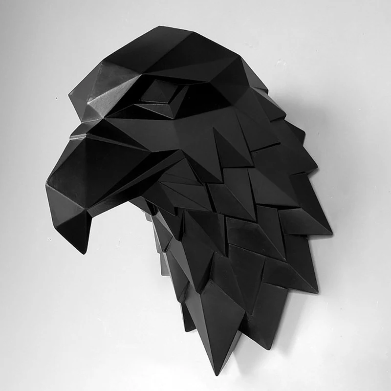 Аксессуары для украшения дома 3D статуэтка Голова Орла абстрактная скульптура в