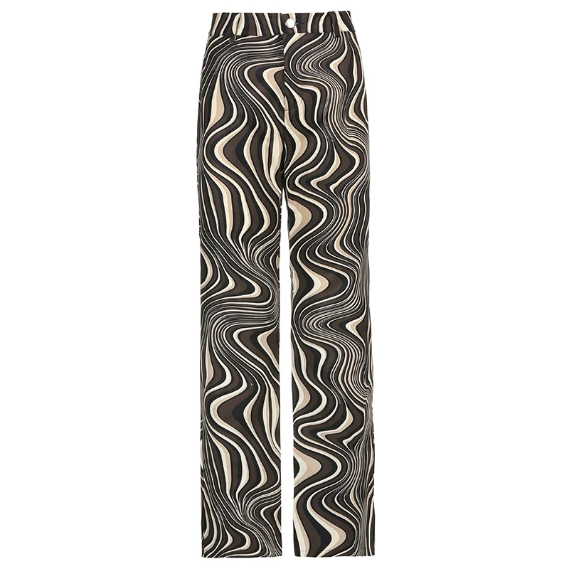 

HEYounGIRL Paisley Print Vintage High Waist Pants Women Casual Skinny Elegant Long Trousers Ladies Y2K Fashion Streetwear Summer