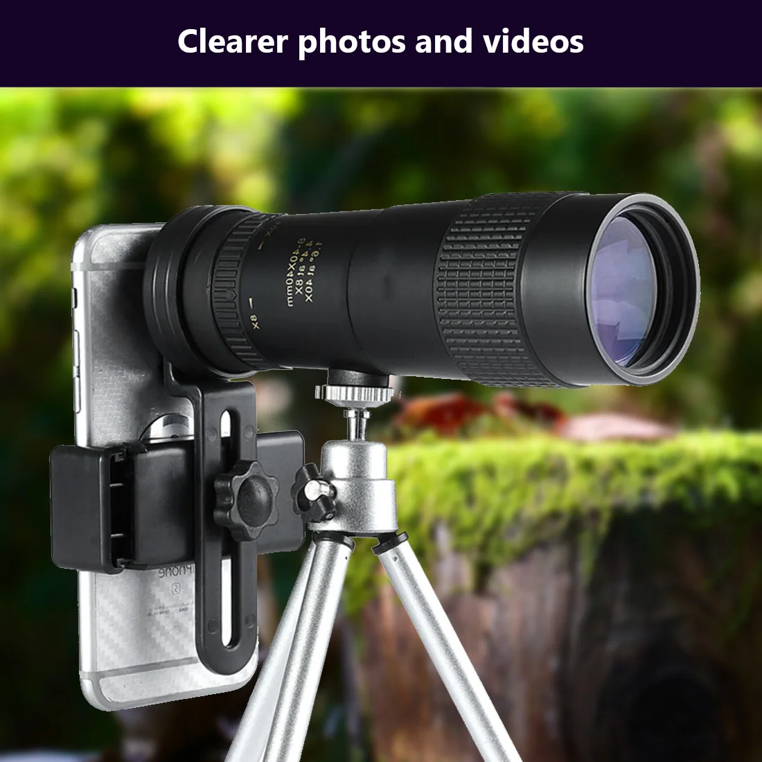 

Профессиональный монокулярный телескоп компактный выдвижной зум водонепроницаемый Bak4 HD стекло со штативом телефонный зажим 40X40