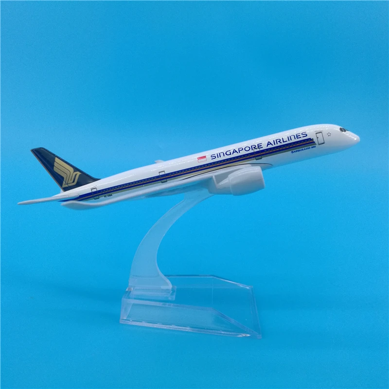 Модель самолета 16 см авиакомпании Singapore Airlines модель из металлического сплава с