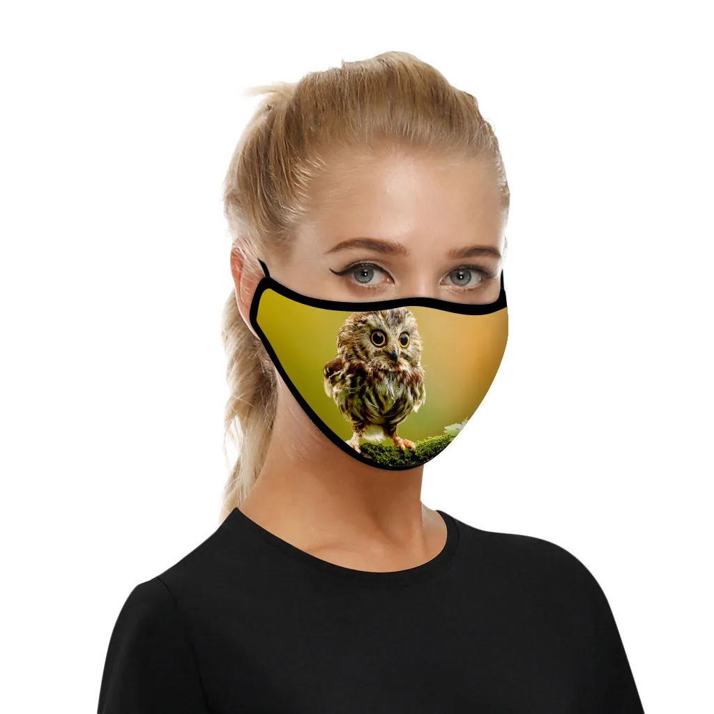 

Unisex Sand Exhaust Sunscreen Face Mask Cycling Masks Washable Cat Print Mask Breathable Face Cover Mascarilla Dropshipping