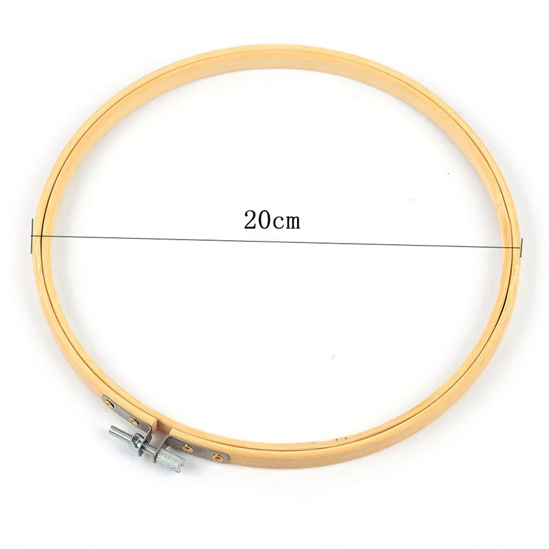 20cm 4 размера 18-26 см бамбуковая рамка для вышивки кольца для рукоделия устройство для вышивки крестом круглая петля ручные бытовые швейные инструменты - Цвет: 20cm