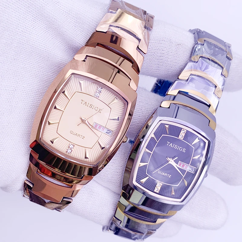 Часы мужские из нержавеющей стали водонепроницаемые кварцевые квадратные