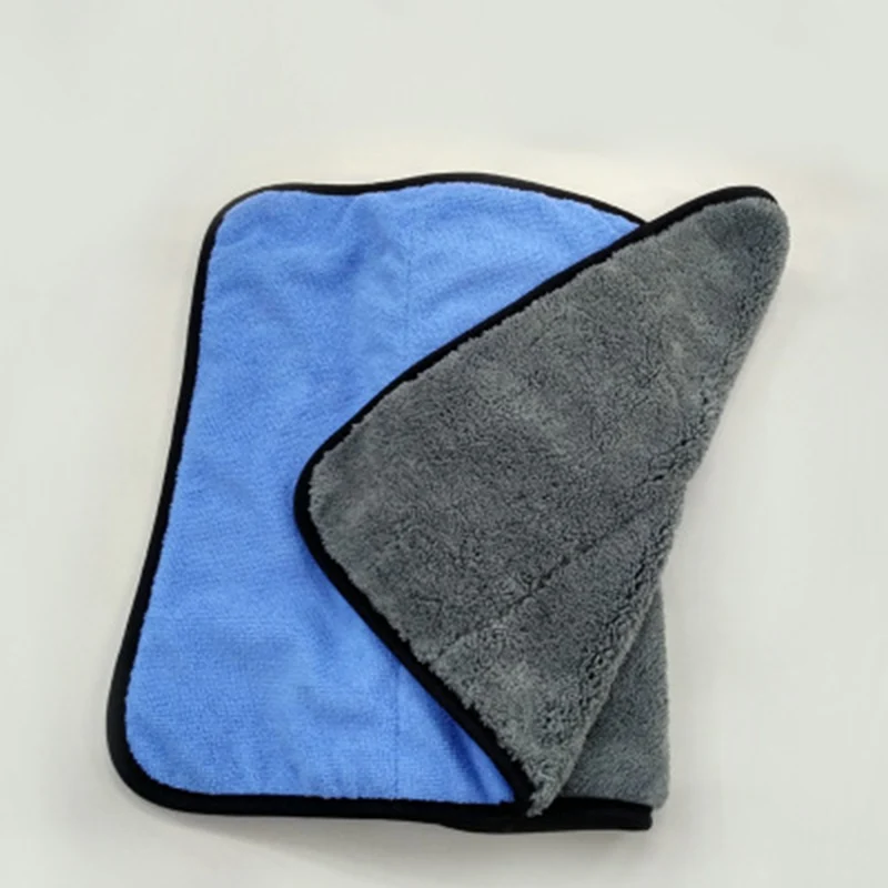 Blue And Gray Уход за автомобилем 45x38 см супер толстый плюш микрофибра коралловый флис ткань для чистки автомобиля уход за автомобилем микрофибра воск полировка детализация полотенце - Цвет: Blue And Gray