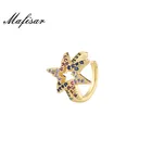 Mafisar 1 шт. модные золотистые серьги-клипсы 7 стилей звезды Роскошные серьги с фианитами женские свадебные украшения для девочек Рождественский подарок