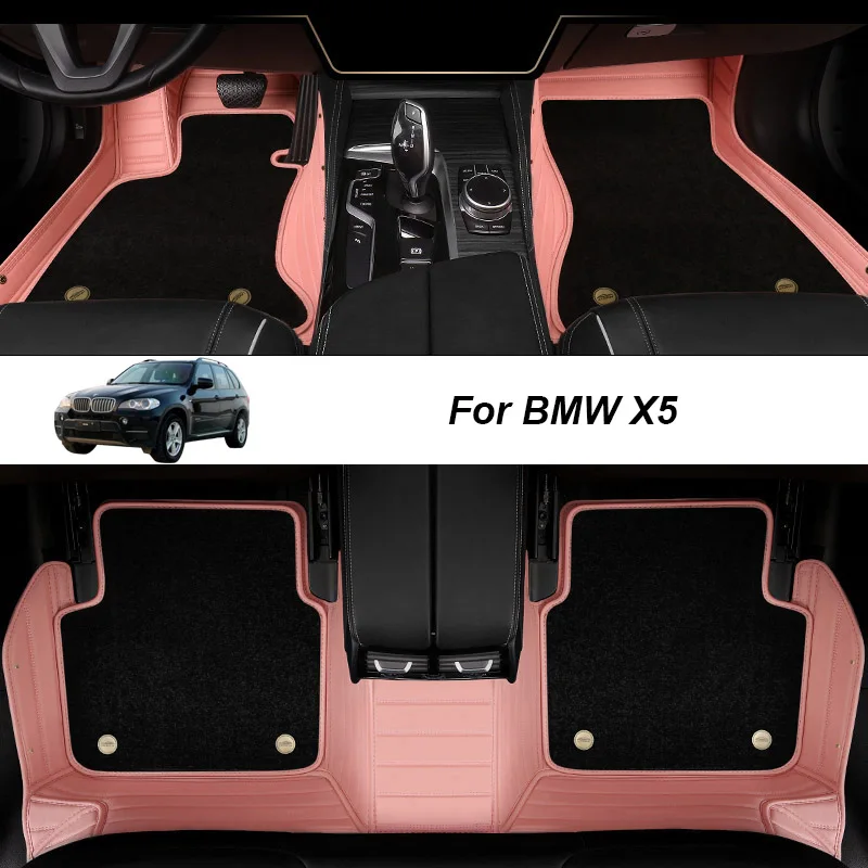 

Custom Made Leather Car Floor Mats For BMW x5 2014 2015 2016 2017 2018 2008 2013 2019 2020 Carpet Rugs Foot Pads Accessories
