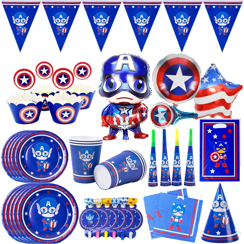 disney-avenger-captain-america-birthday-party-decoration-kids-supplies-disposable-tableware-tablecloth-baby-shower