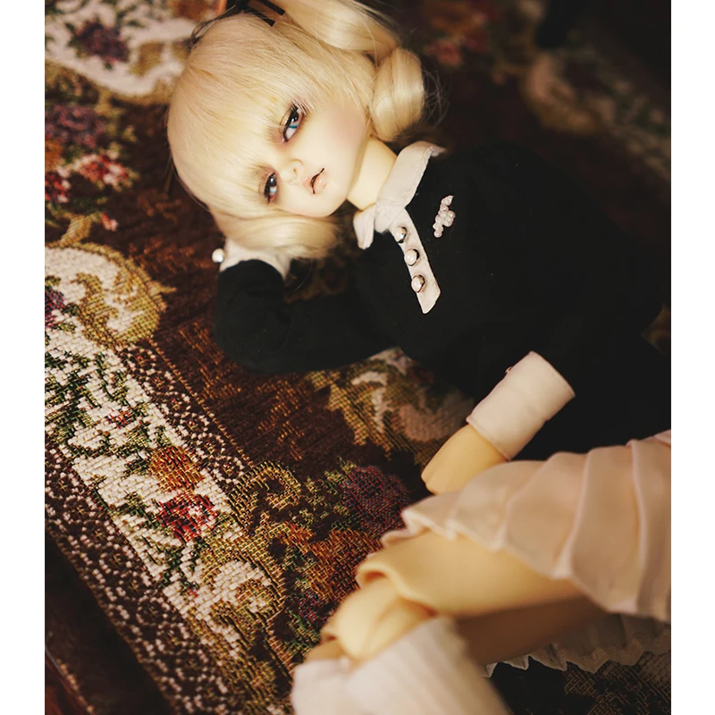 Цельное платье и носки BJD для кукольных аксессуаров 1/6 1/4 1/3 черная белая юбка |