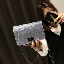 2020 Весенняя новая мини сумка с блестками женская модная через плечо маленькая на