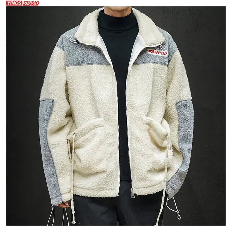 Дропшиппинг уличная Лоскутная бархатная куртка с карманами Мужская Спортивная