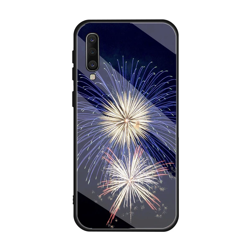 Чехол из закаленного стекла с изображением фейерверка для Samsung Galaxy A10S A10E A20S A20E A30S