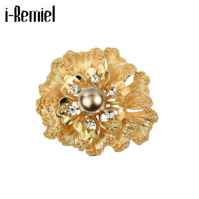 Высококачественная корейская модная брошь с жемчугом и кристаллами булавка для