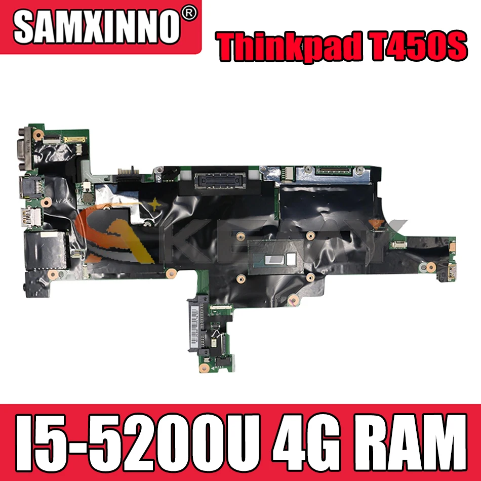 

Akemy AIMT1 NM-A301 For Lenovo Thinkpad T450S Laptop Motherboard CPU I5 5200U 4G RAM Test Work FRU 00HT736 00HT737 00HT738