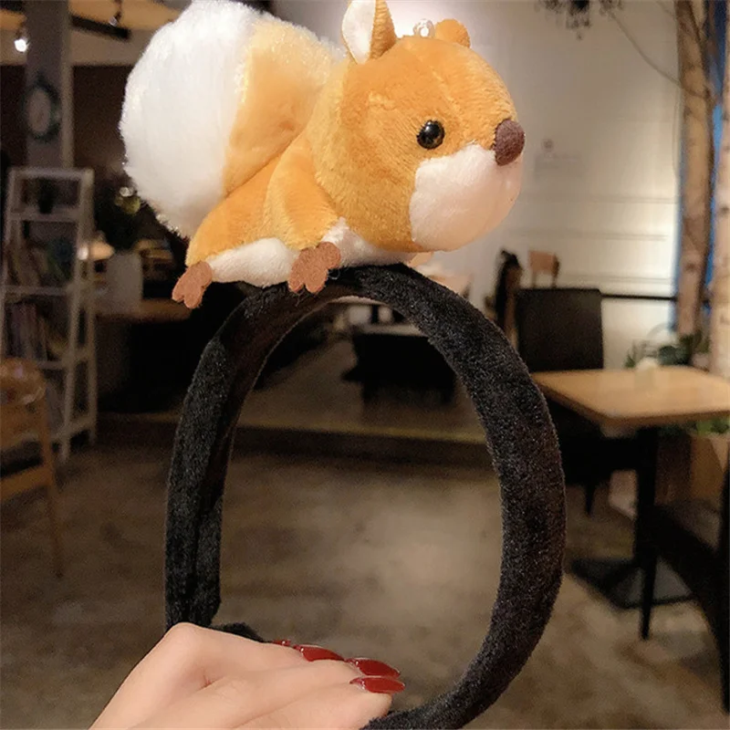 2 модели Новая мягкая плюшевая игрушка белка 9 см Детская резинка для волос