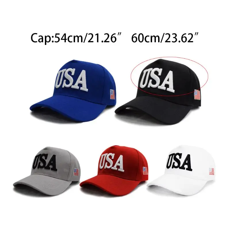 Unisex Outdoor President Trump 2020 Campaign Baseball Cap USA 45 American Flag 3D Embroidered Adjustable Snapback Trucker Hat