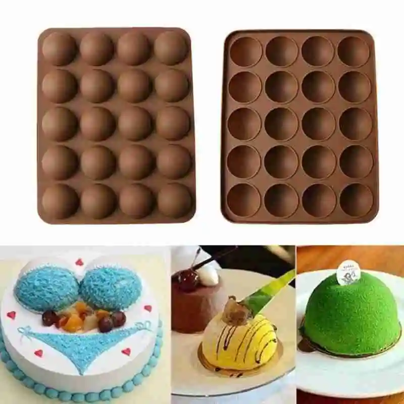 

Half Ball Sphere Silicone Cake Bakeware Fondant Cupcake Mold Chocolate Muffin Kitchen Tools Cookies Decorating Baking Cake D7Q1