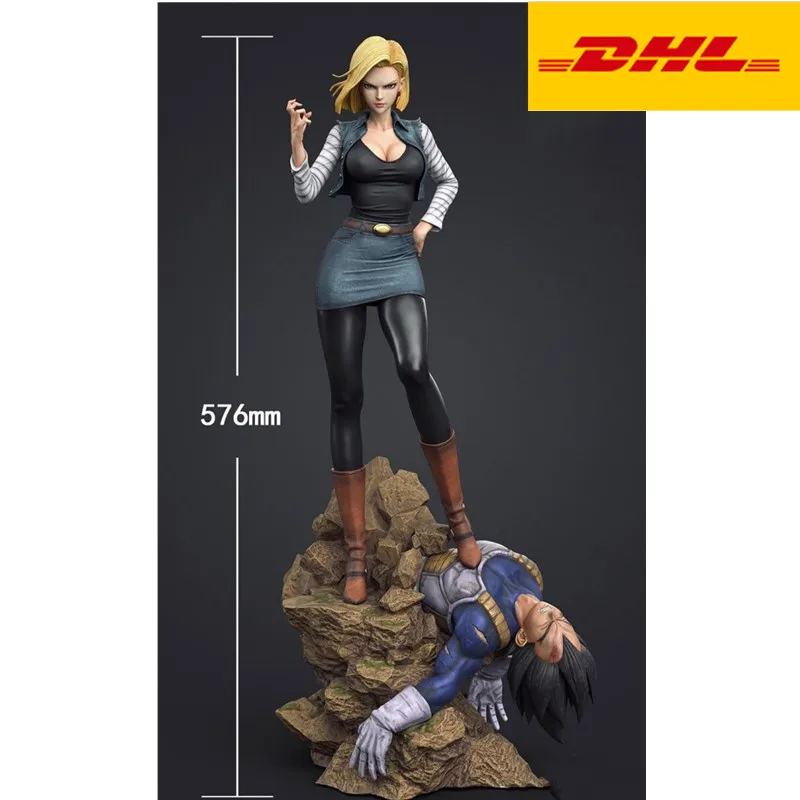 

23" GLS Anime Statue Android 18 Bust lazuli Full-Length Portrait 1/4 Scale Original Version GK Action Figure Toy BOX 57CM X2079