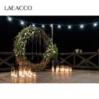 Laeacco Свадебные сценические фоны для фотосъемки настенный венок торжественная заявление свеча Любовь ночь живописные Фото фоны