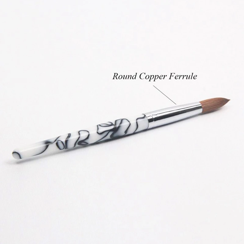 1 шт. пластиковая щетка для ногтей классический дизайн белая ручка колинский