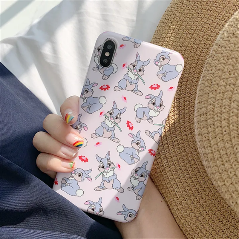 

Japanese rabbit doll Bunny Phone Case For iPhone 12 11 Pro Max XR XS Max 7 7Plus 8 Plus 12 mini X Case Cute soft silicone cover